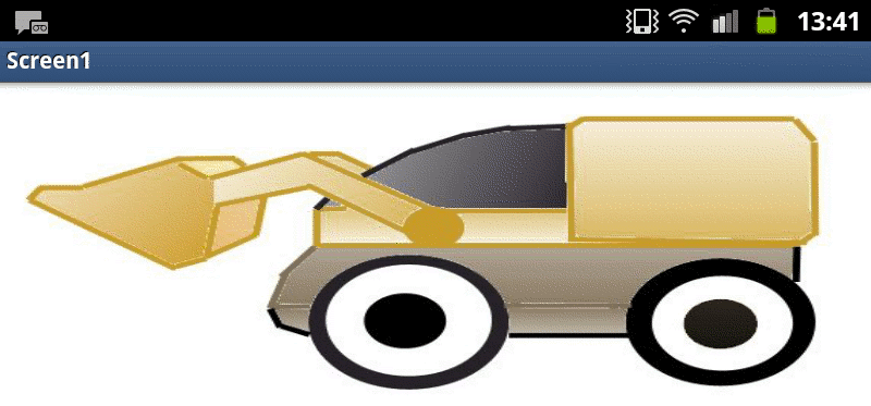 Gattaca 0.4: a yellow and black truck toy on an android screen