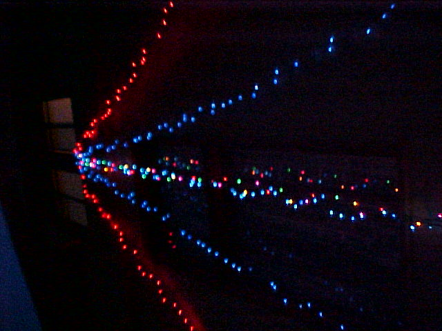 Several strings of Christmas lights